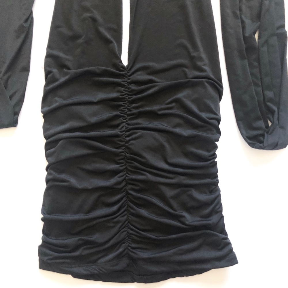 Black Rouched Tank Halter Top M Fredrick's - Picture 2 of 4